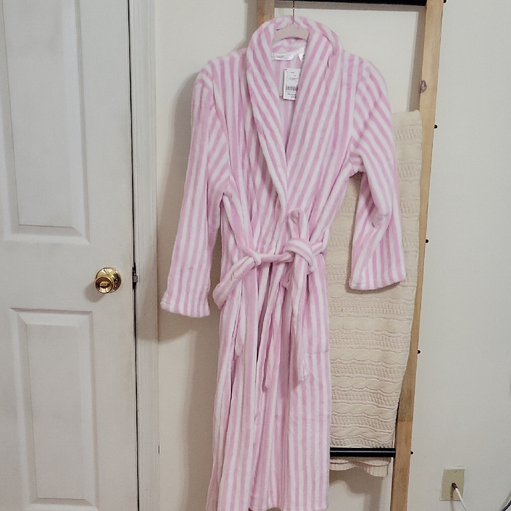 Pink Striped Women's Robe